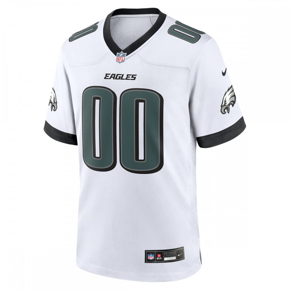 Philadelphia Eagles Nike Custom Game Jersey - White-GridironStore
